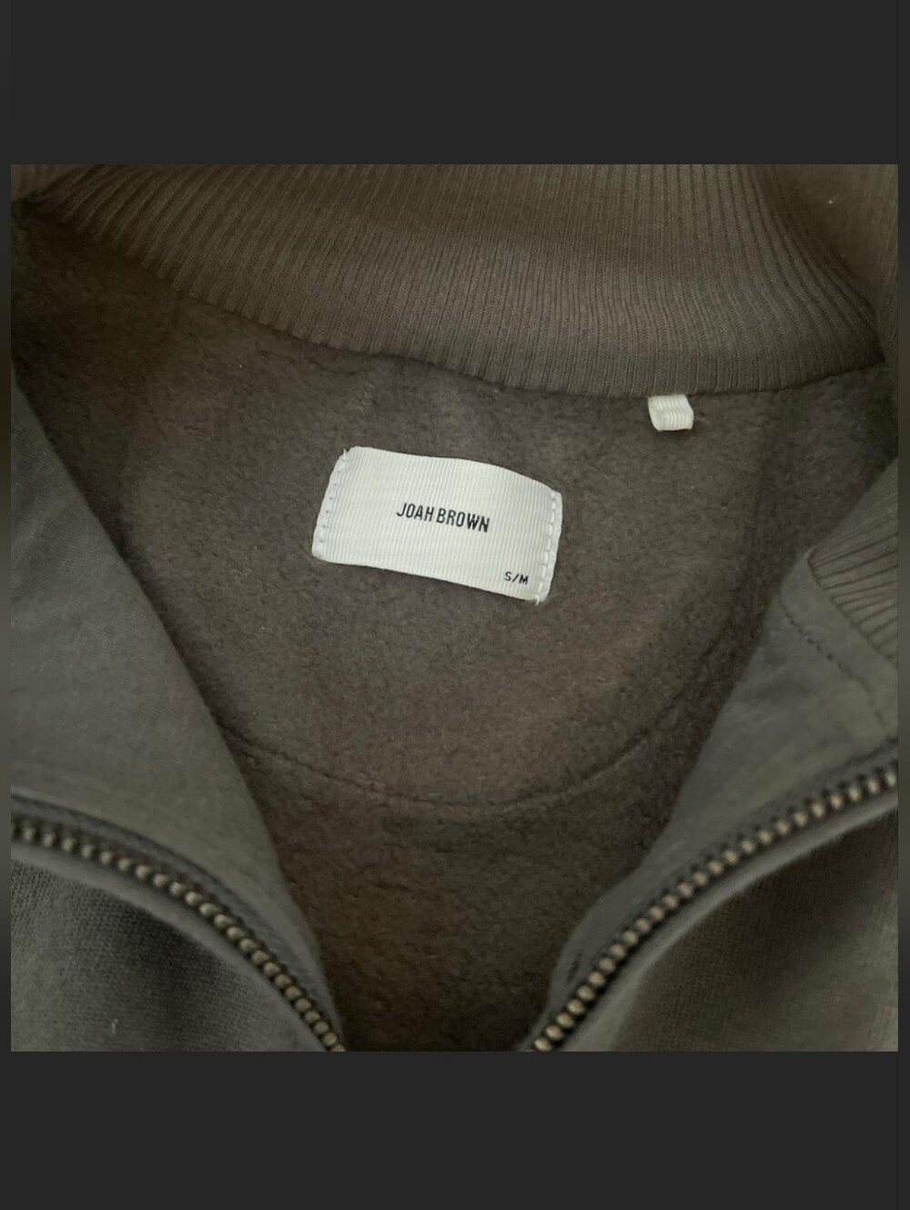 Joah Brown Retro Half Zip Charcoal Pullover - S/M - Picture 6 of 9